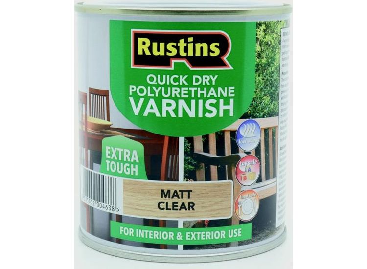 Rustins POMCW1000 Qd Poly Varnish Matt Clear