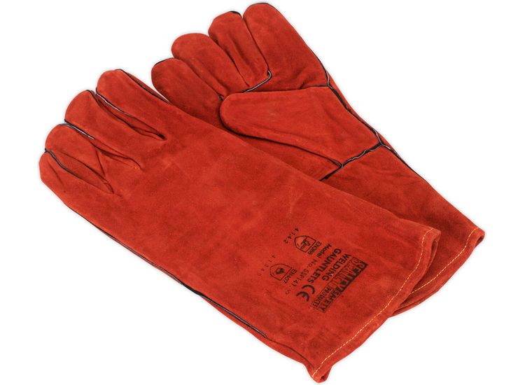 Sealey SSP141 Leather Welding Gauntlets Lined Pair