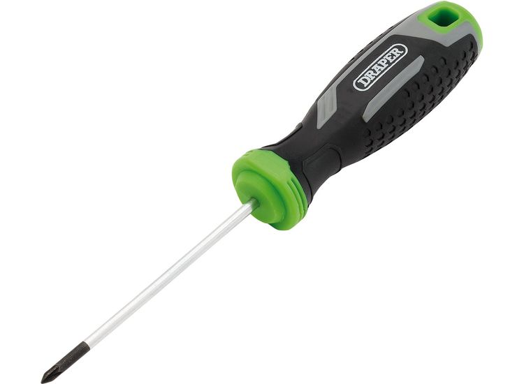 Draper 13369 Pozi Soft Grip Screwdriver, PZ0 x 75mm