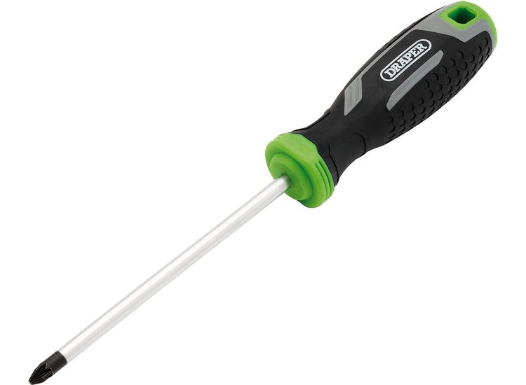 Draper 13372 Pozi Soft Grip Screwdriver, PZ2 x 125mm