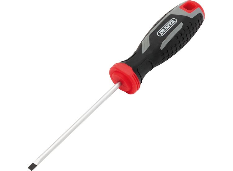 Draper 13387 Slotted Parallel Soft Grip Screwdriver, SL4 x 100mm