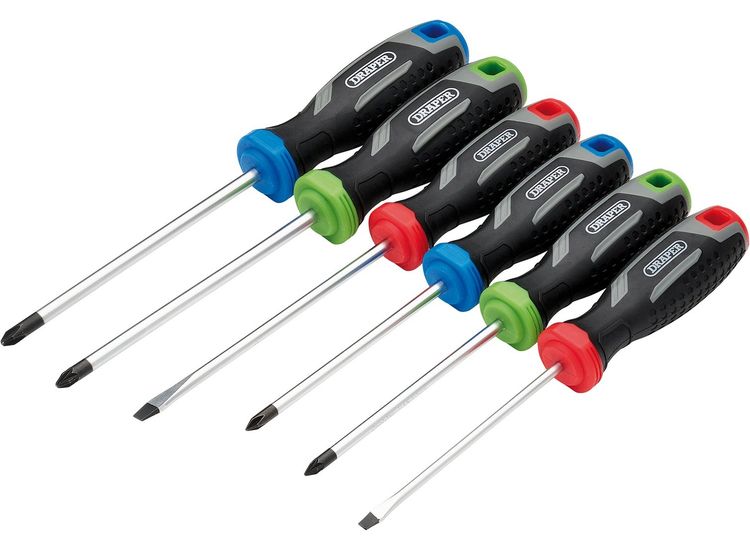 Draper 13433 Soft Grip Screwdriver Set (6 Piece)