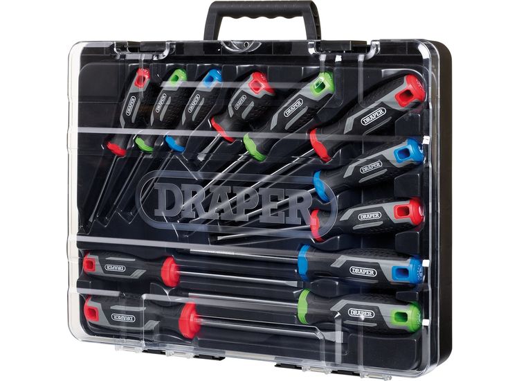 Draper 13436 Soft Grip Screwdriver Set (12 Piece)