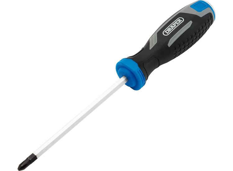 Draper 13444 Pound Thru Phillips Soft Grip Screwdriver, PH2 x 125mm