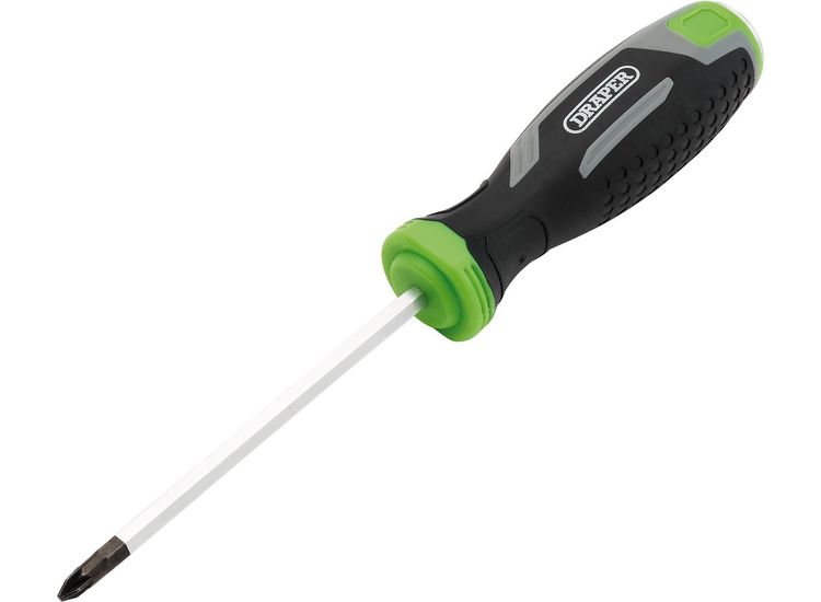 Draper 13447 Pound Thru Pozi Soft Grip Screwdriver, PZ1 x 100mm