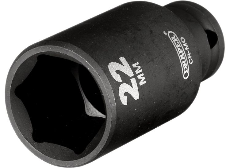 Draper 20180 Draper HI-TORQ&amp;#174; Metric Deep Impact Socket, 3/8" Sq. Dr., 22mm