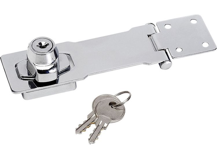 Master Lock Chrome Plated Steel Locking Hasp 118mm