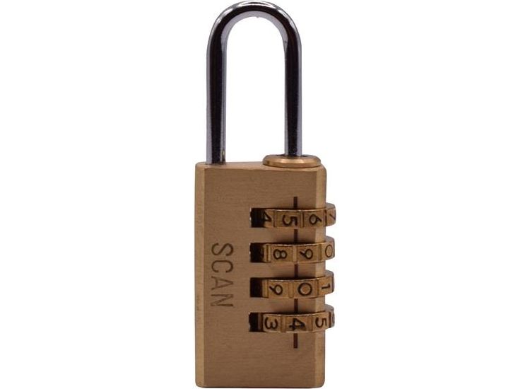 Scan Brass Combination Padlock
