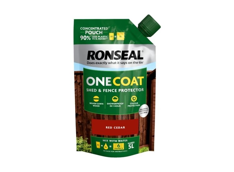 Ronseal 80900 Onecoat S&amp;F Refill Pouch Red Cedar