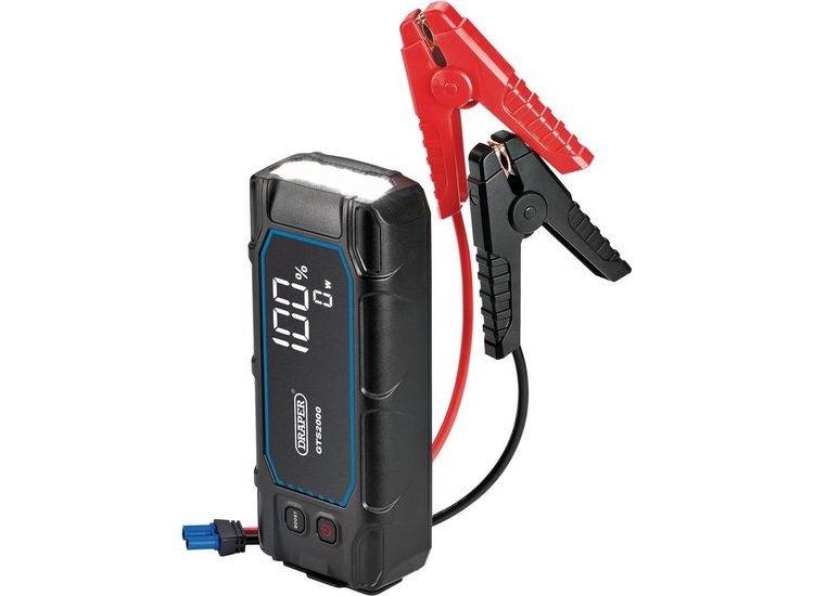 Draper 23741 12V Lithium Jump Starter with Digital Display, 2000A