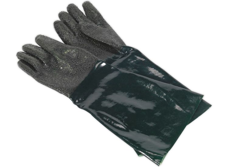 Sealey SSP41 Shot Blasting Gauntlets 585mm Cuffed Pair