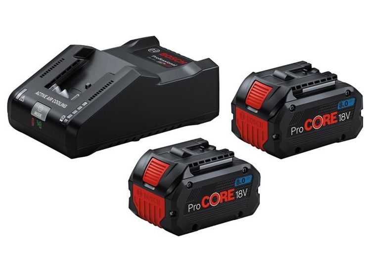 Bosch ProCORE18V 8.0Ah Batteries &amp; Charger Starter Kit 18V