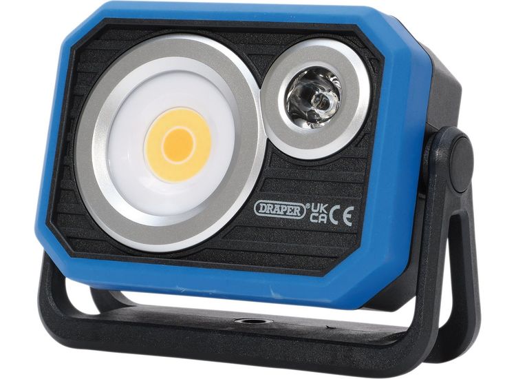 Draper 23847 COB XPG Rechargeable Work Light and Powerbank, 10W, 1000 Lumens, USB-C Cable Supplied