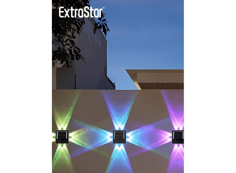 Extrastar 8TYWOS001RGB Led Solar Up+down Wall Lamp
