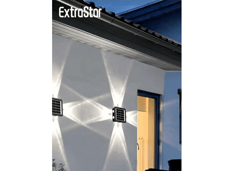 Extrastar 8TYWOS002 Led Solar 4 Way Wall Lamp