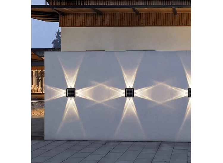 Extrastar 8TYWOS002W Led Solar 4 Way Wall Lamp W/W