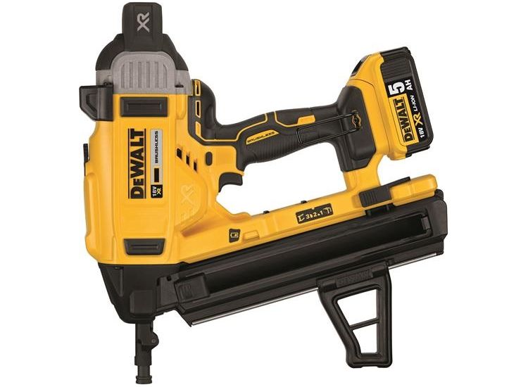 DEWALT DCN890P2 XR Brushless Concrete Nailer 18V 2 x 5.0Ah Li-ion