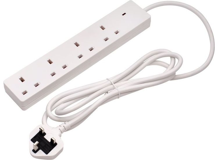 Draper 09657 Four Socket Extension Lead with Neon Indicator, 2m