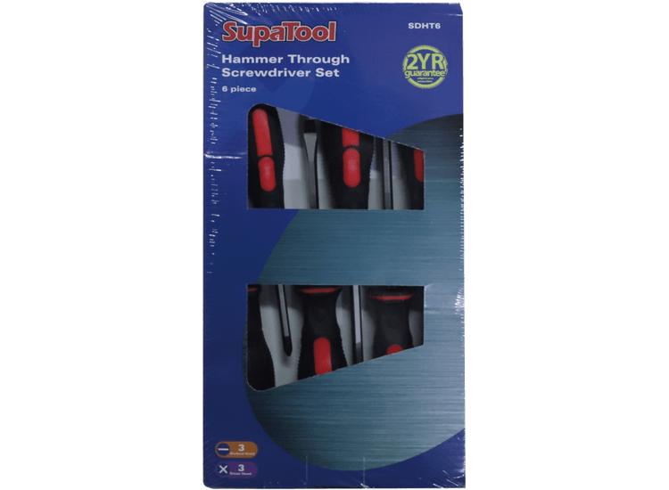 SupaTool SDHT6 Hammer Through Screwdriver Set