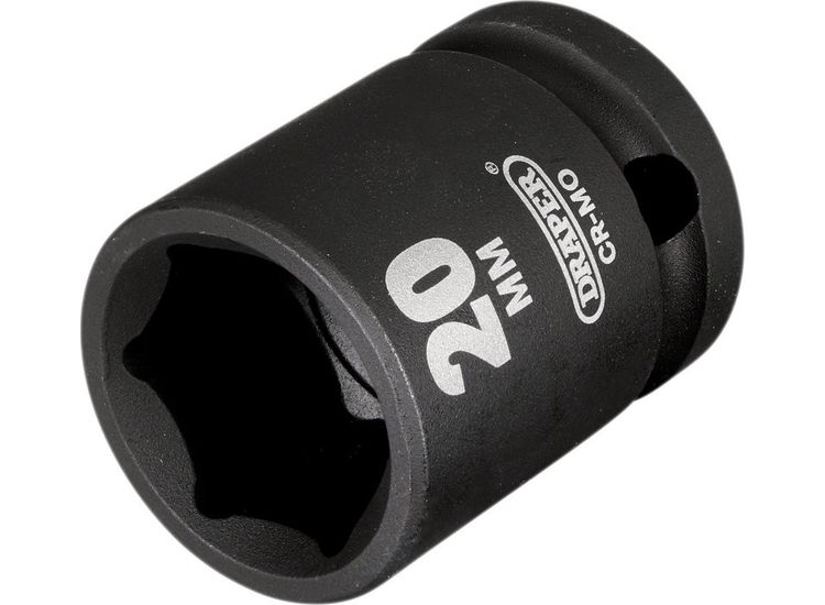 Draper 20184 Draper Hi-TORQ&amp;#174; Impact Socket, 1/2" Sq. Dr., 20mm