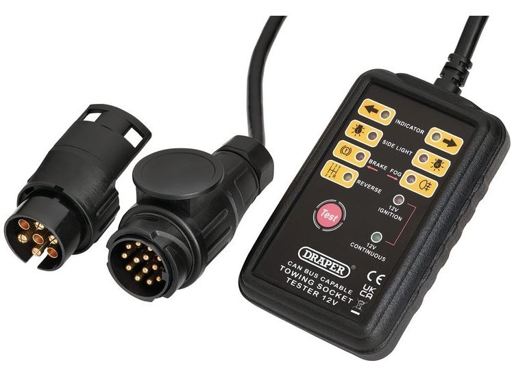 Draper 27198 CAN Bus 13 and 7-Pin Towbar Socket Tester