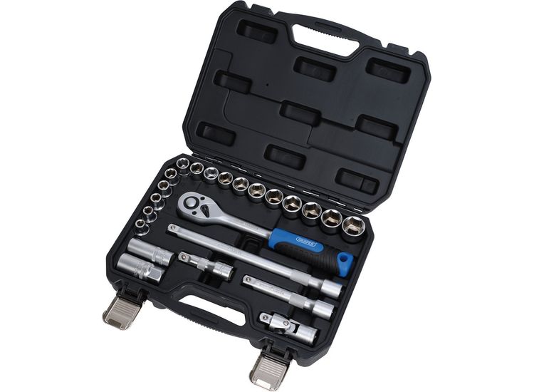 Draper 24229 Draper HI-TORQ&amp;#174; Metric Socket Set, 1/2" Sq.. Dr. (23 Piece)