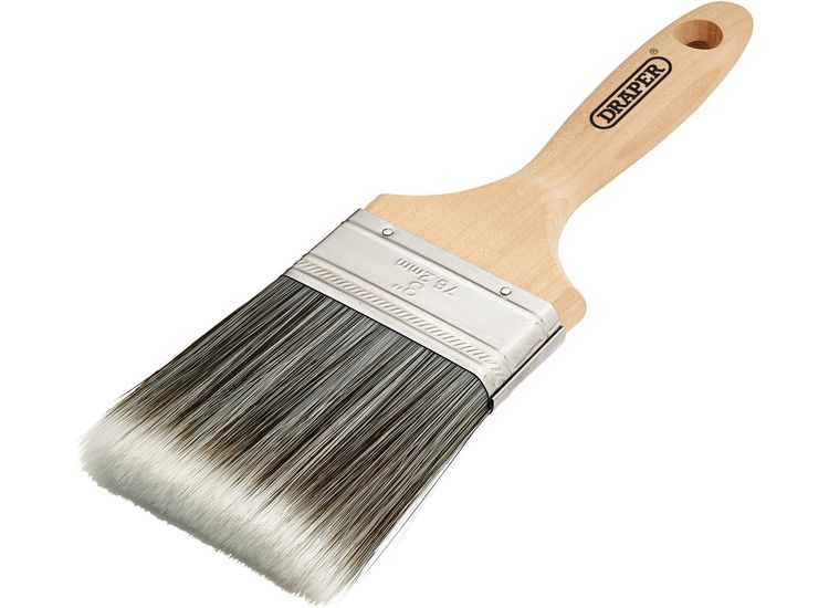 Draper 20438 Paint Brush with Wood Handle, 3"
