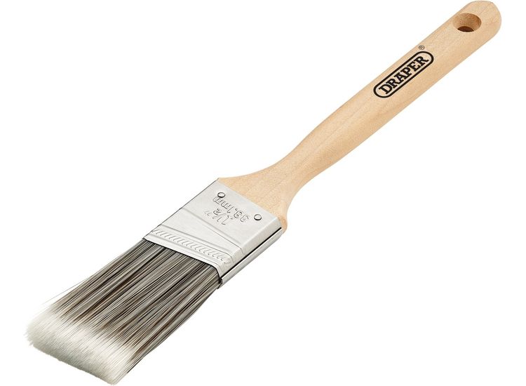 Draper 20440 Angled Paint Brush with Wood Handle, 1.5"