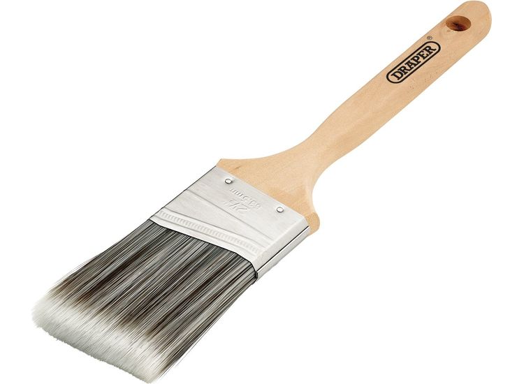 Draper 20444 Angled Paint Brush with Wood Handle, 2.5"