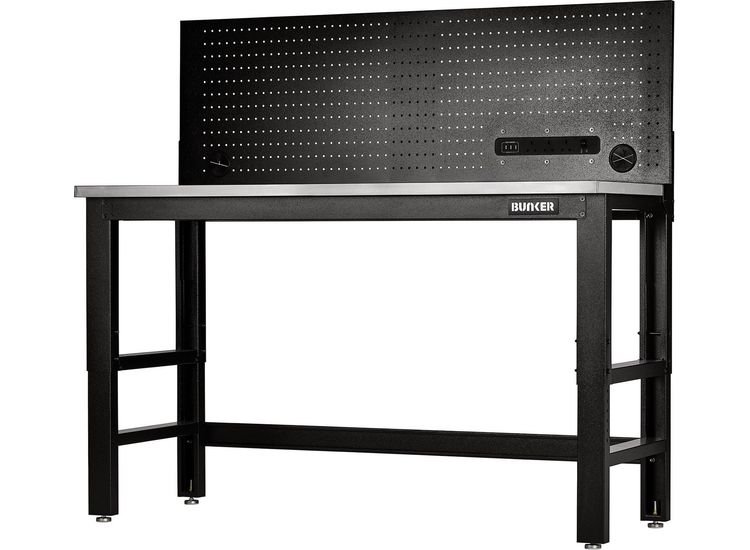 Draper 28097 BUNKER® Workbench with Stainless Steel Worktop and Power ...