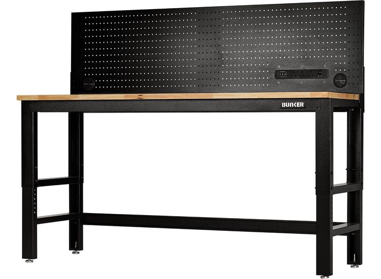 Draper 28098 BUNKER® Workbench with Hardwood Worktop and Power Pegboard, 1829mm