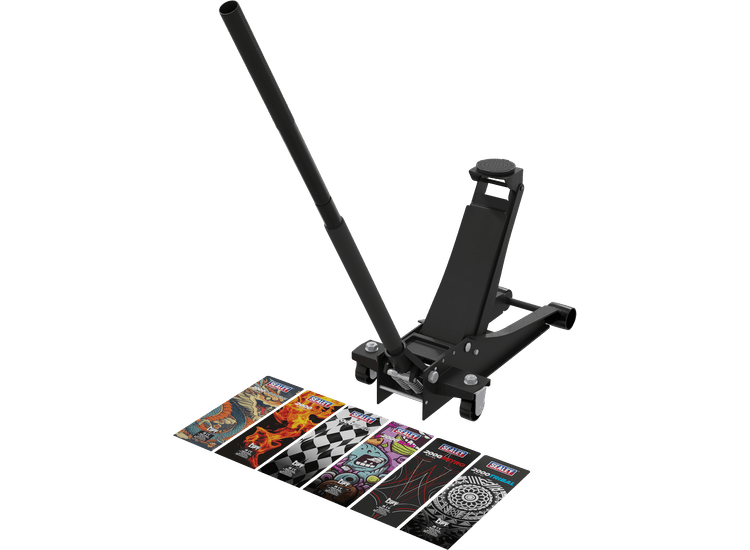 Sealey Low Entry Custom Design Trolley Jack with Rocket Lift 2 Tonne - Black 2000CB