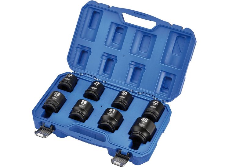 Draper 20206 HI-TORQ&amp;#174; Metric Impact Socket Set, 3/4" Sq. Dr. (8 Piece)