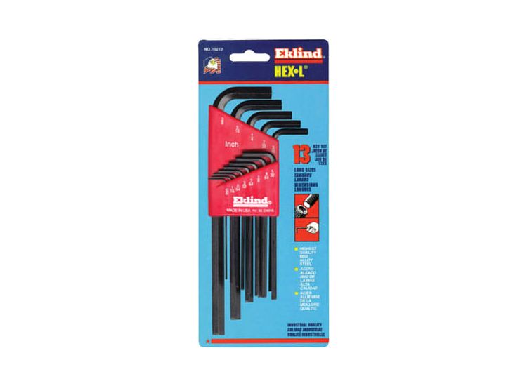 Eklind REK10213 Imperial Long Handle Hex L-Key Set, 13 Piece