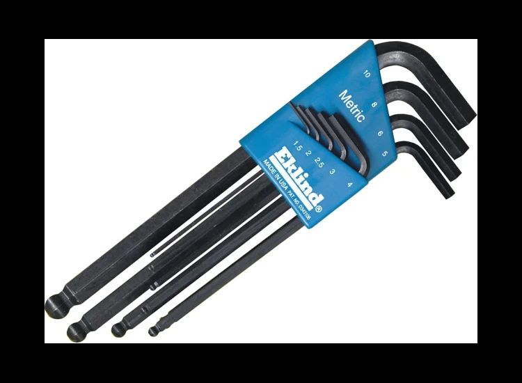 Eklind REK13609 Metric Long Ball End Hex L-Key Set, 9 Piece