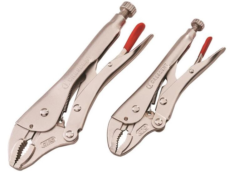Crescent® Curved Jaw Locking Pliers with Wire Cutter Set, 2 Piece