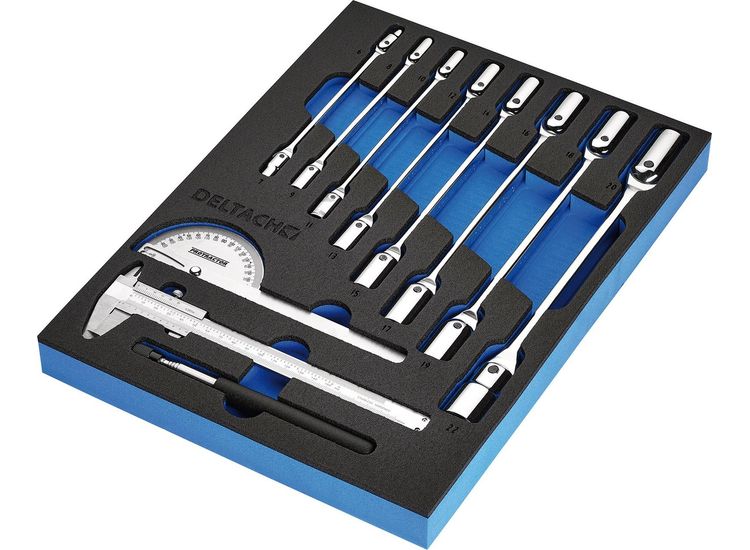 Draper 29716 BUNKER® Knee Wrench, Measuring and Pick-up Set in EVA Foam Inlay (10 Piece)