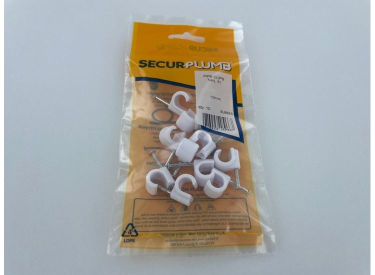 Securplumb SU8966 Pipe Clips Nail In 10mm