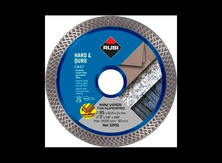 RUBI TILING TOOLS TVA 85 SUPERPRO Mini Turbo Viper Diamond Blade 85mm