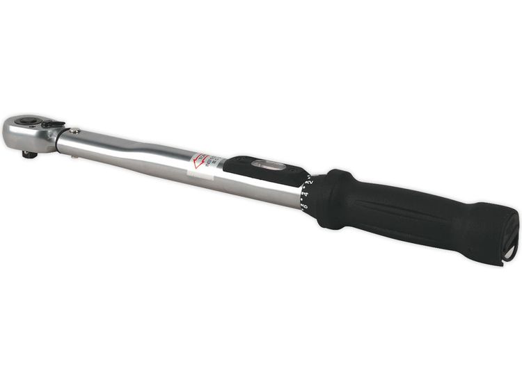 Sealey STW200 Torque Wrench Locking Micrometer Style 3/8"Sq Drive10-110Nm(10-80lb.ft) Calibrated