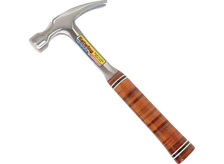 Draper 23500 Estwing E12S Straight Claw Hammer with Leather Grip, 12oz/336g