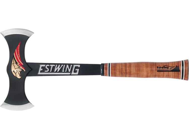 Draper 24057 Estwing EDBA Black Eagle Double Bit Axe with Leather Grip, 17"
