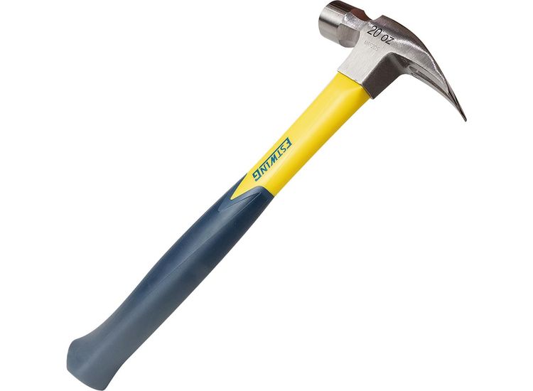 Draper 24083 Estwing EMRF20S Sure Strike Straight Claw Hammer with Fibreglass Handle, 20oz/567g