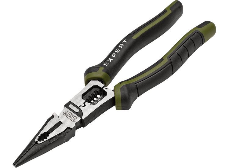 Draper 28527 Draper Expert Long Nose Pliers with Wire Stripper, 200mm