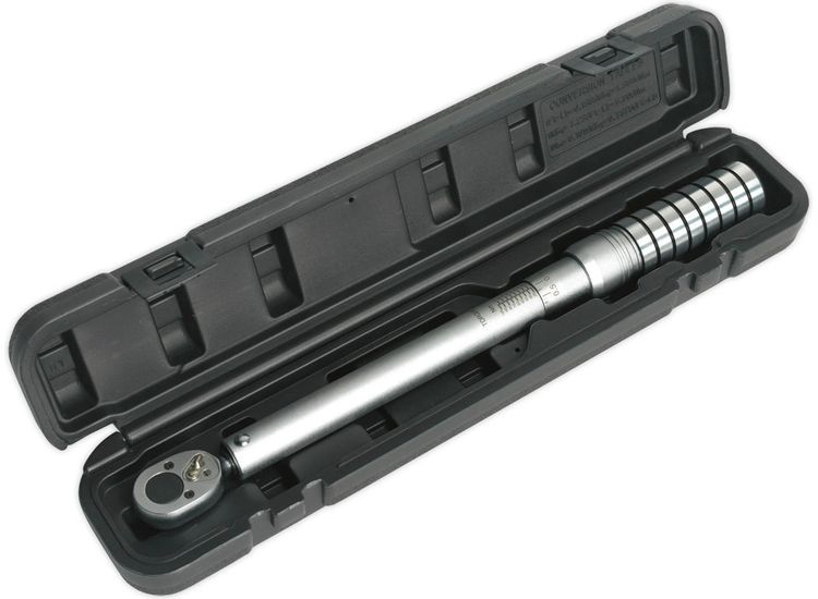 Sealey STW703 Torque Wrench Micrometer Style 1/2"Sq Drive 40-200Nm(29.5-148lb.ft) - Calibrated