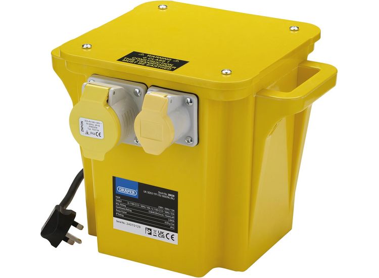 Draper 30620 110V Portable Transformer, 5.0kVA
