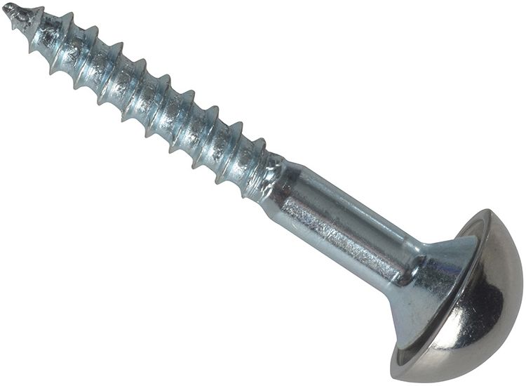 ForgeFix Mirror Screws, Chrome Domed Top, ZP