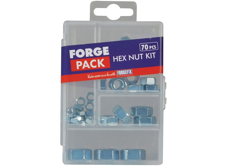ForgeFix Hexagon Nut Kit ForgePack 70 Piece