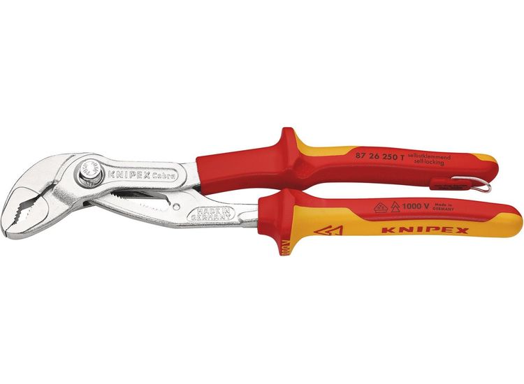 Draper 26007 KNIPEX 87 26 250 T BK Cobra&amp;#174; VDE High-Tech Water Pump Pliers, 250mm