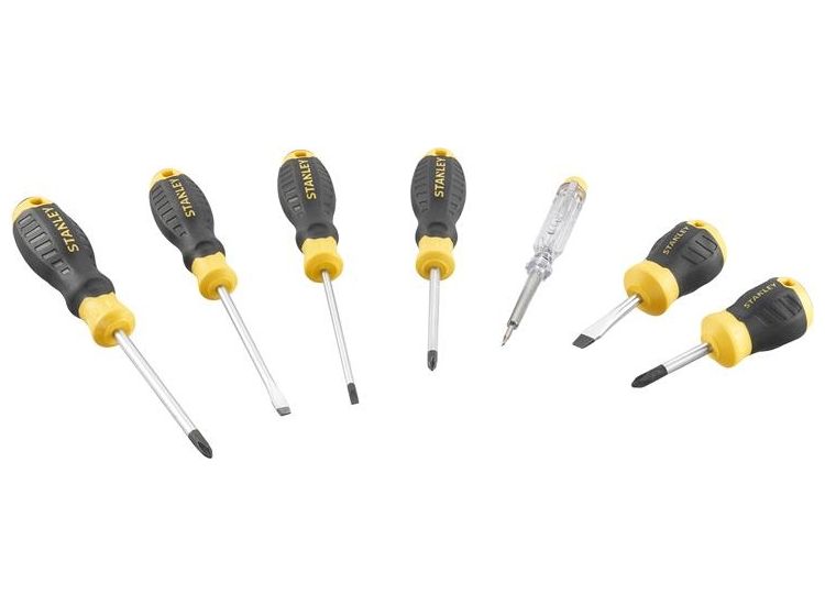 STANLEY® Hand Tools CUSHION GRIP™ Screwdriver Set, 6 Piece + Voltage Tester
